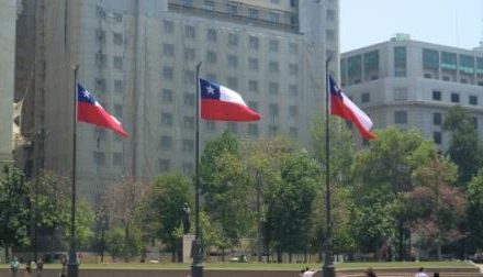 Mirada Chilena: la plaza con las banderas de Chile