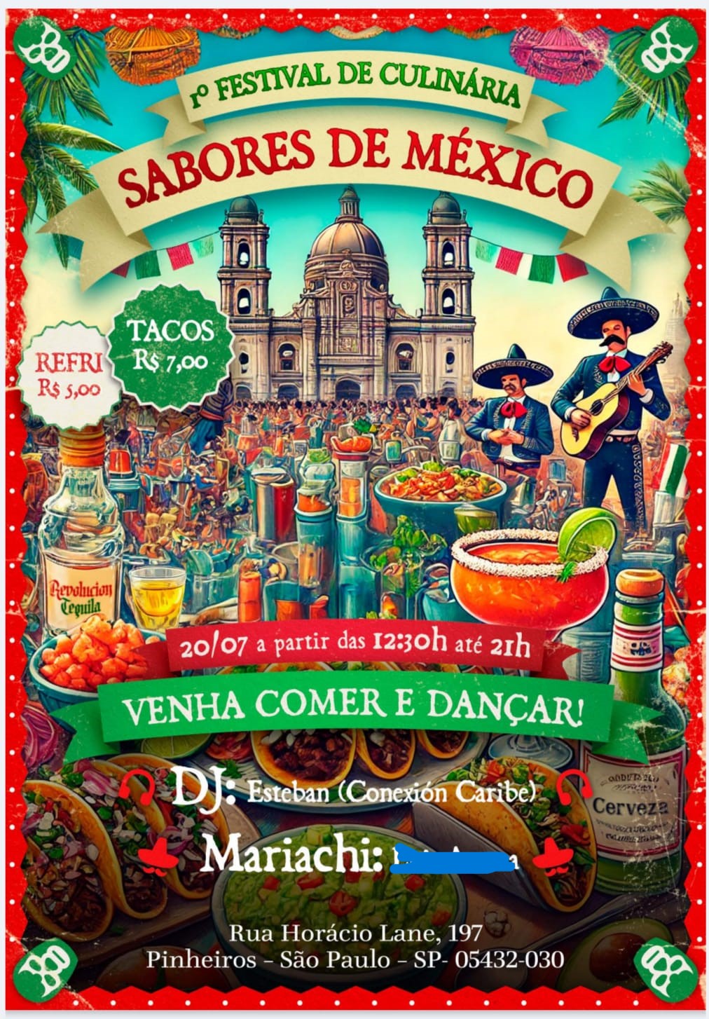 Pinheiros será palco do festival gastronômico Sabores de México